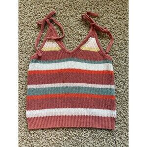 Madewell Grandfield Tie Strap Halter Sweater Tank Women's Size XS